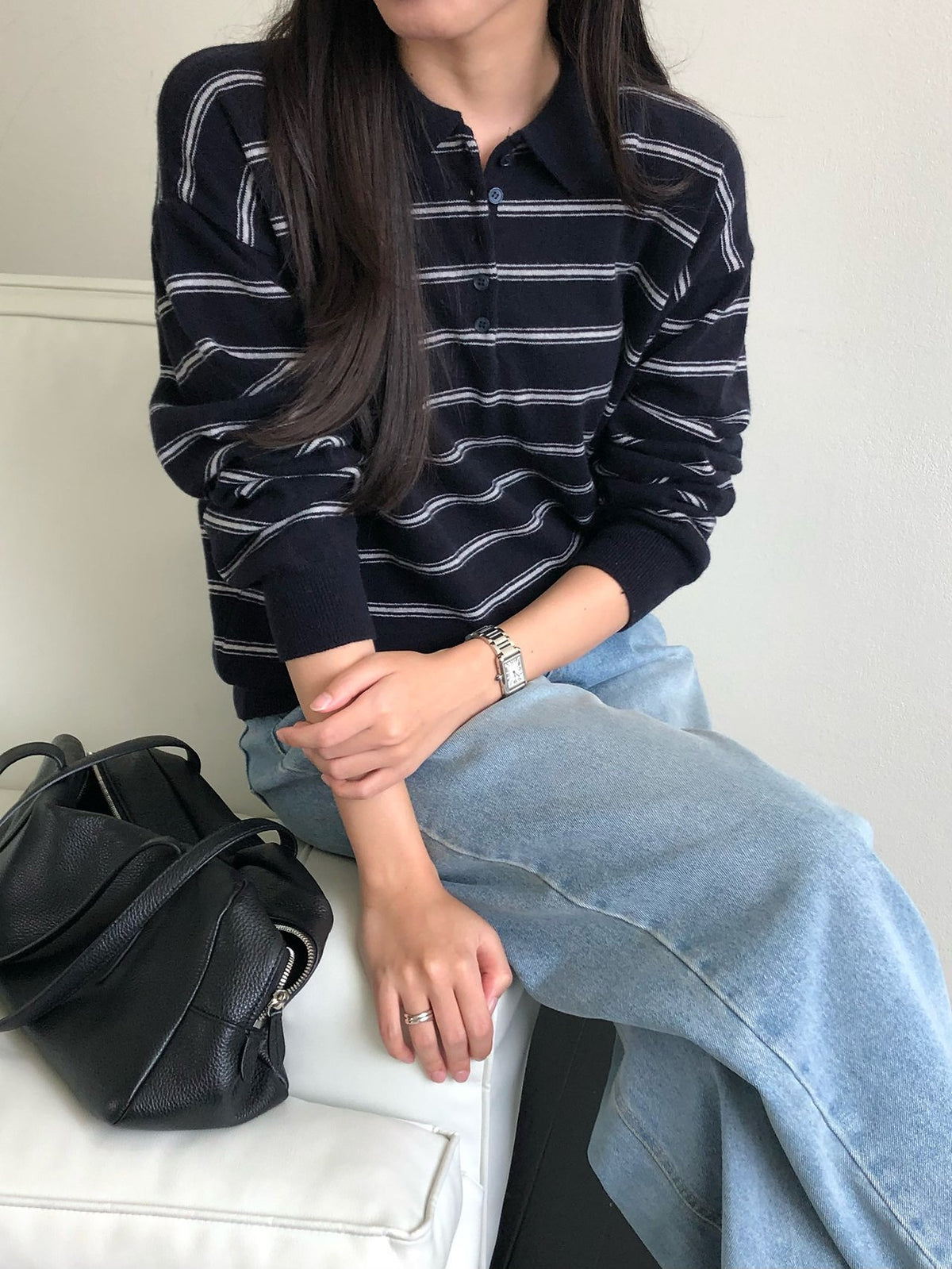 urban stripe knit-3col