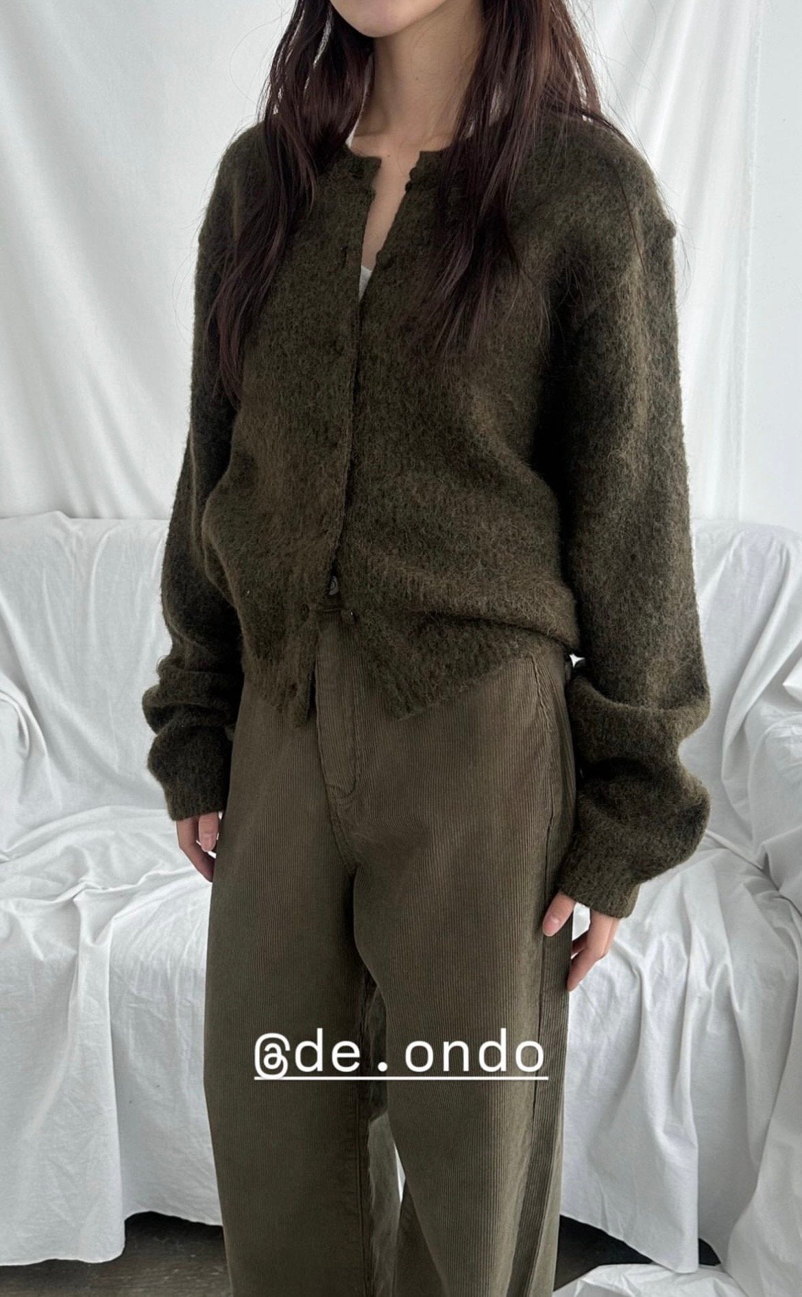 deondo Mohair Brush Cardigan-3col