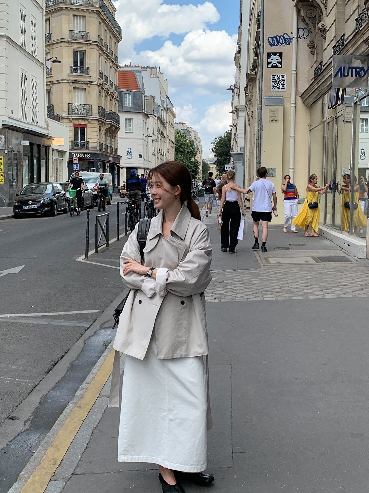 Maren washing half trench jacket-2col
