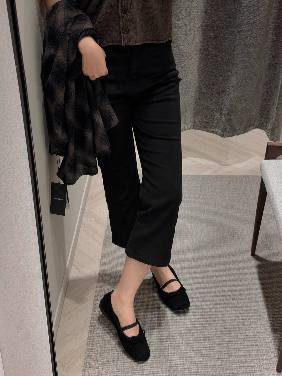 suede comfort ribbon flats-2col