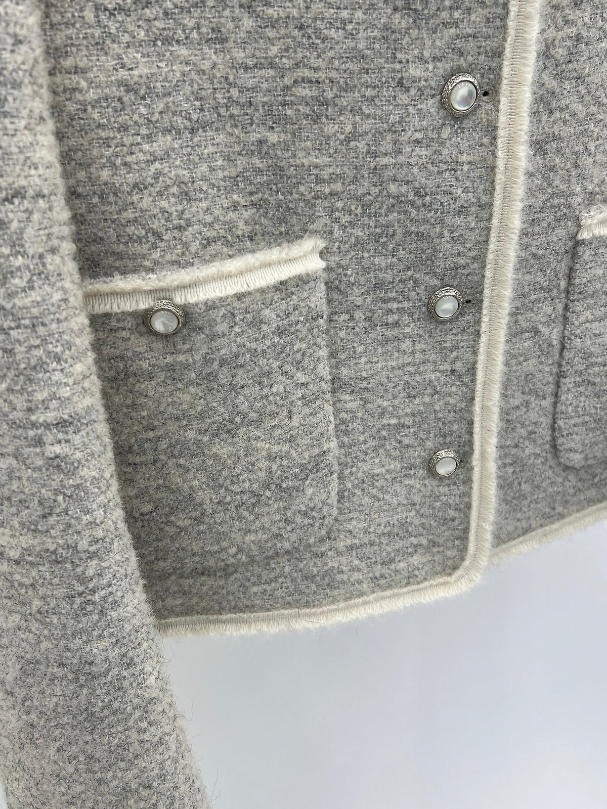 rowen contrast tweed jacket