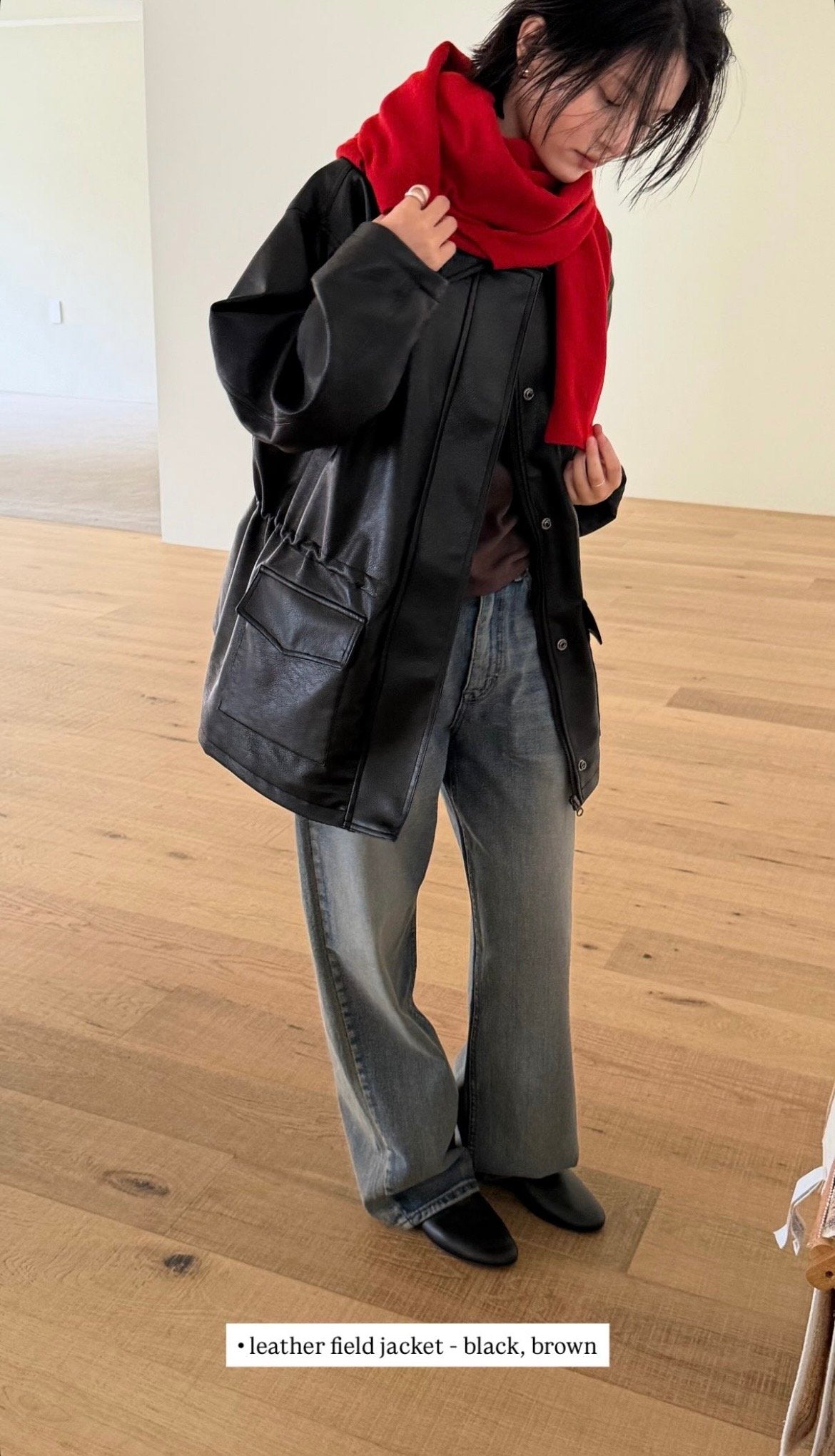Deondo leather field jacket-2col