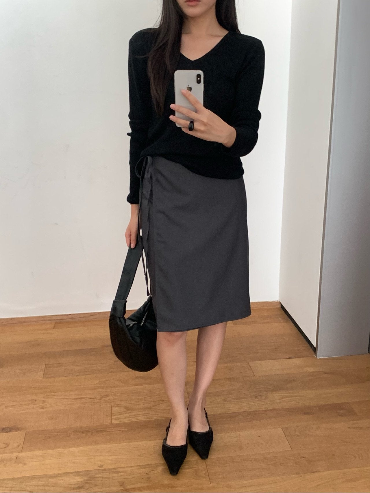 Sandy wrap skirt-2col