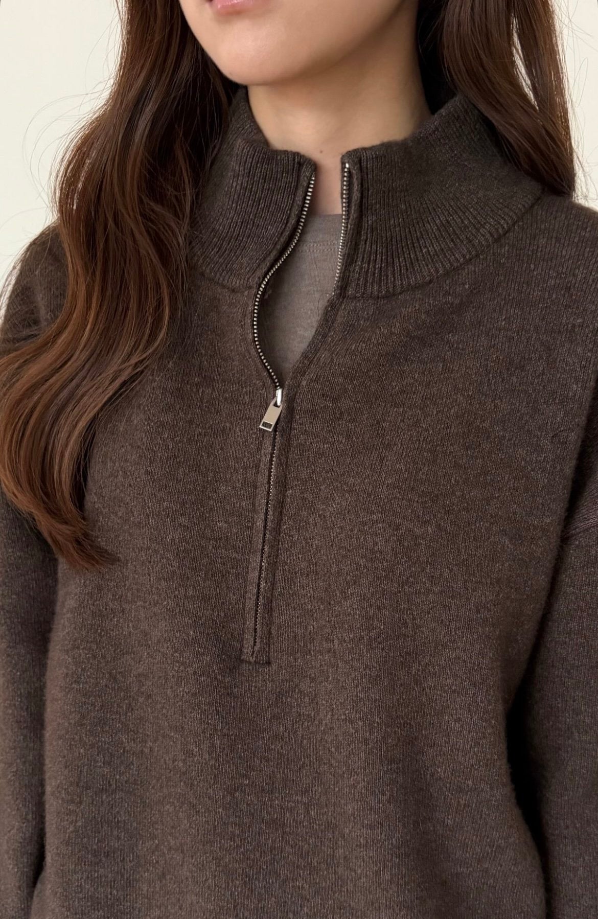 deondo cash double half zip sweater-4col