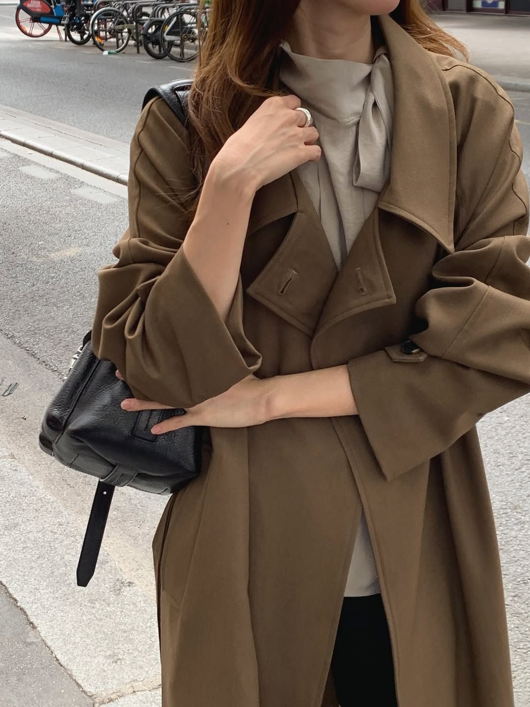 mare stripe-lining trench coat-2col