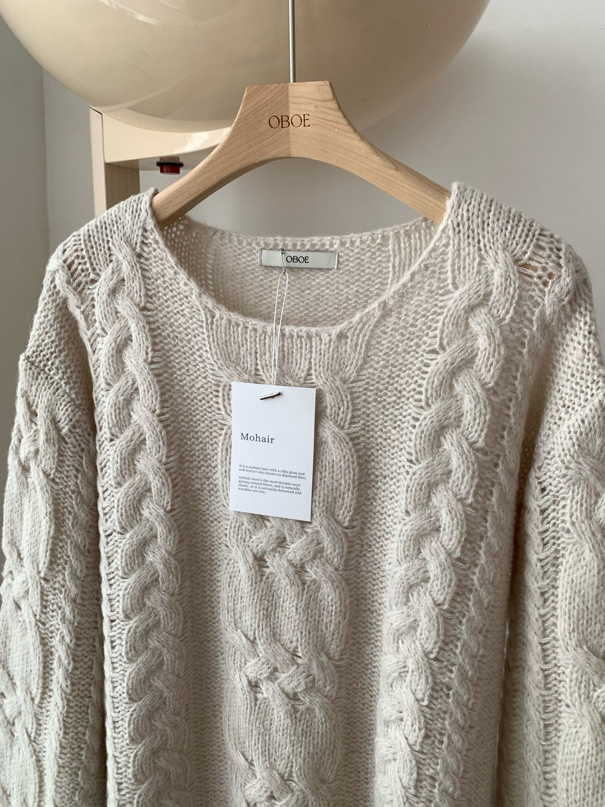 mohair cable knit-2col