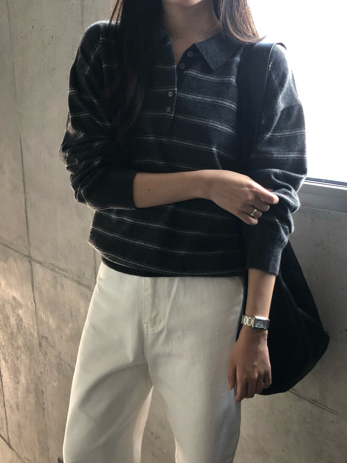 urban stripe knit-3col