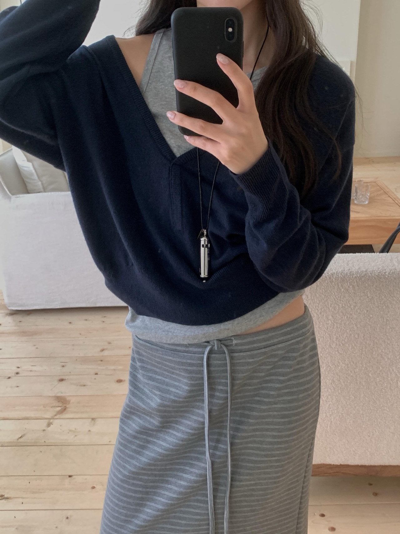 low neck knit-3col