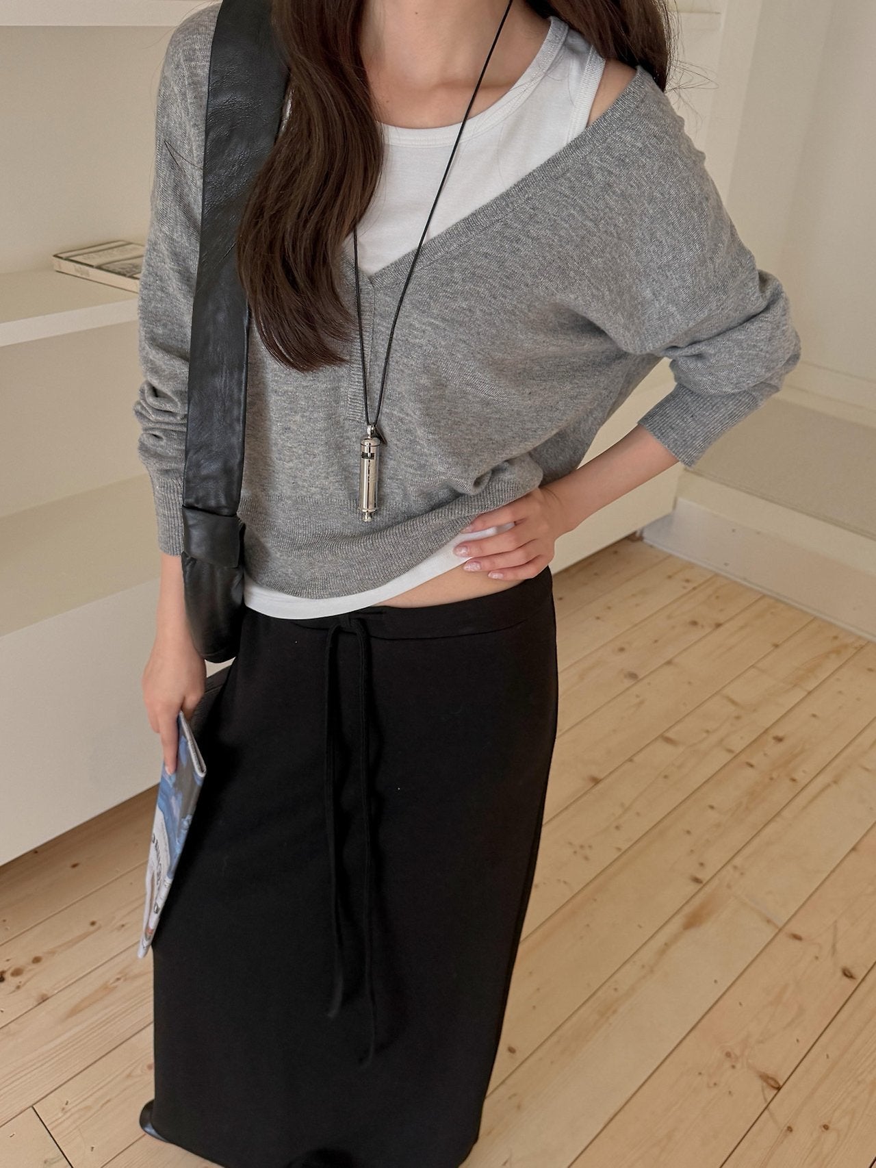 low neck knit-3col