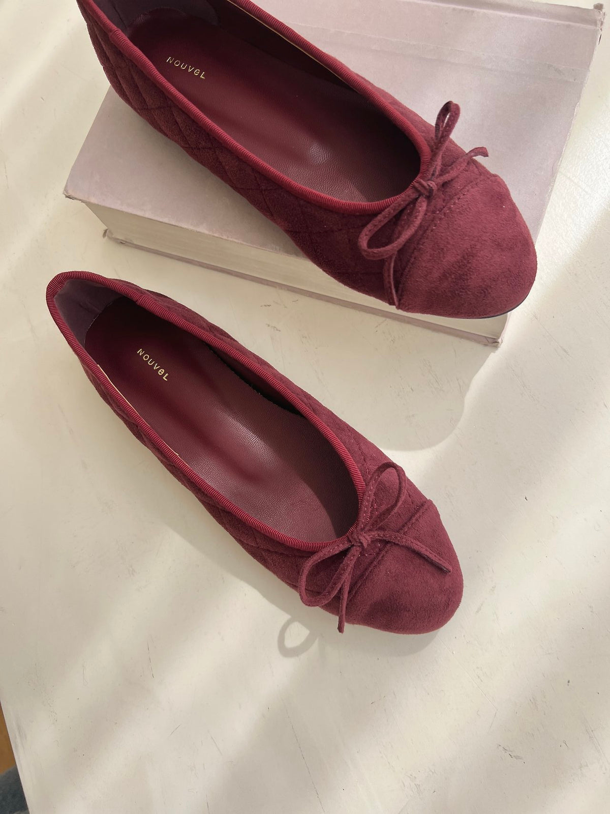 Suede Nubuck Ribbon Flats-5col