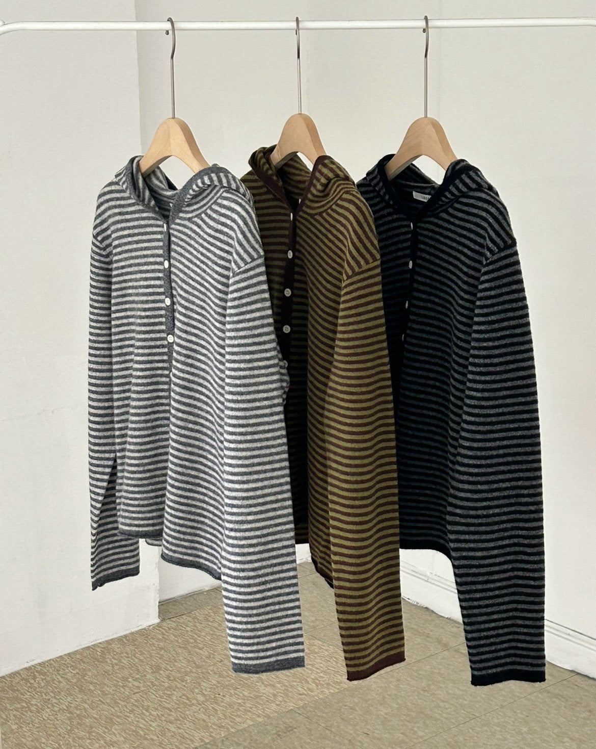 hooded cardigan-3col