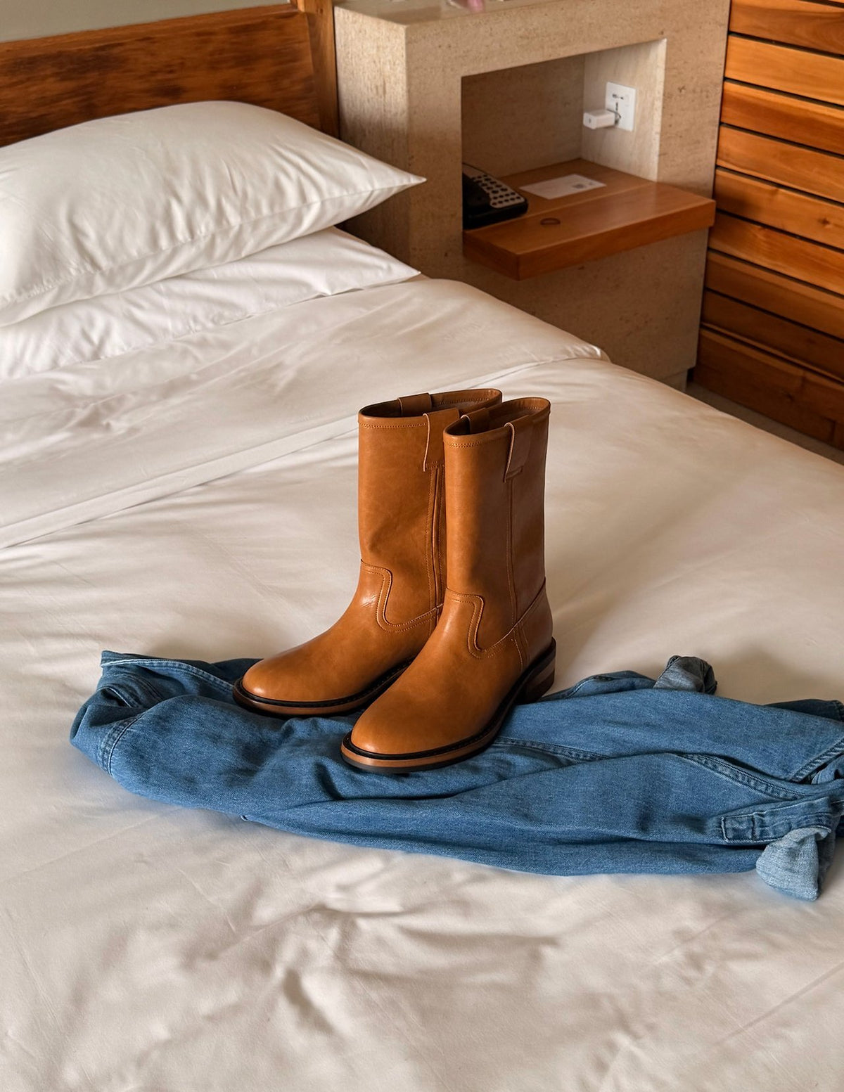 workwear leather boots-2col