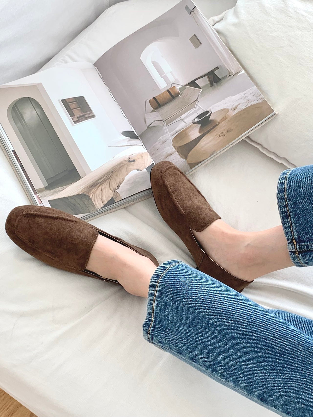 Suede Soft Loafers-4col