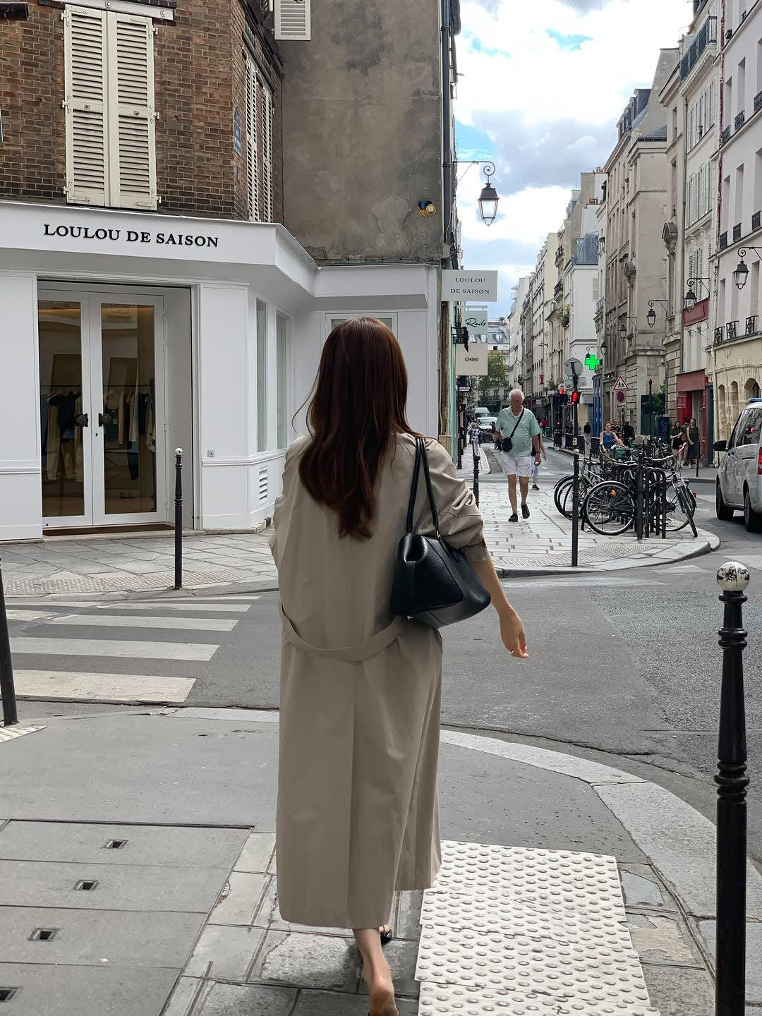 Barnet long trench coat
