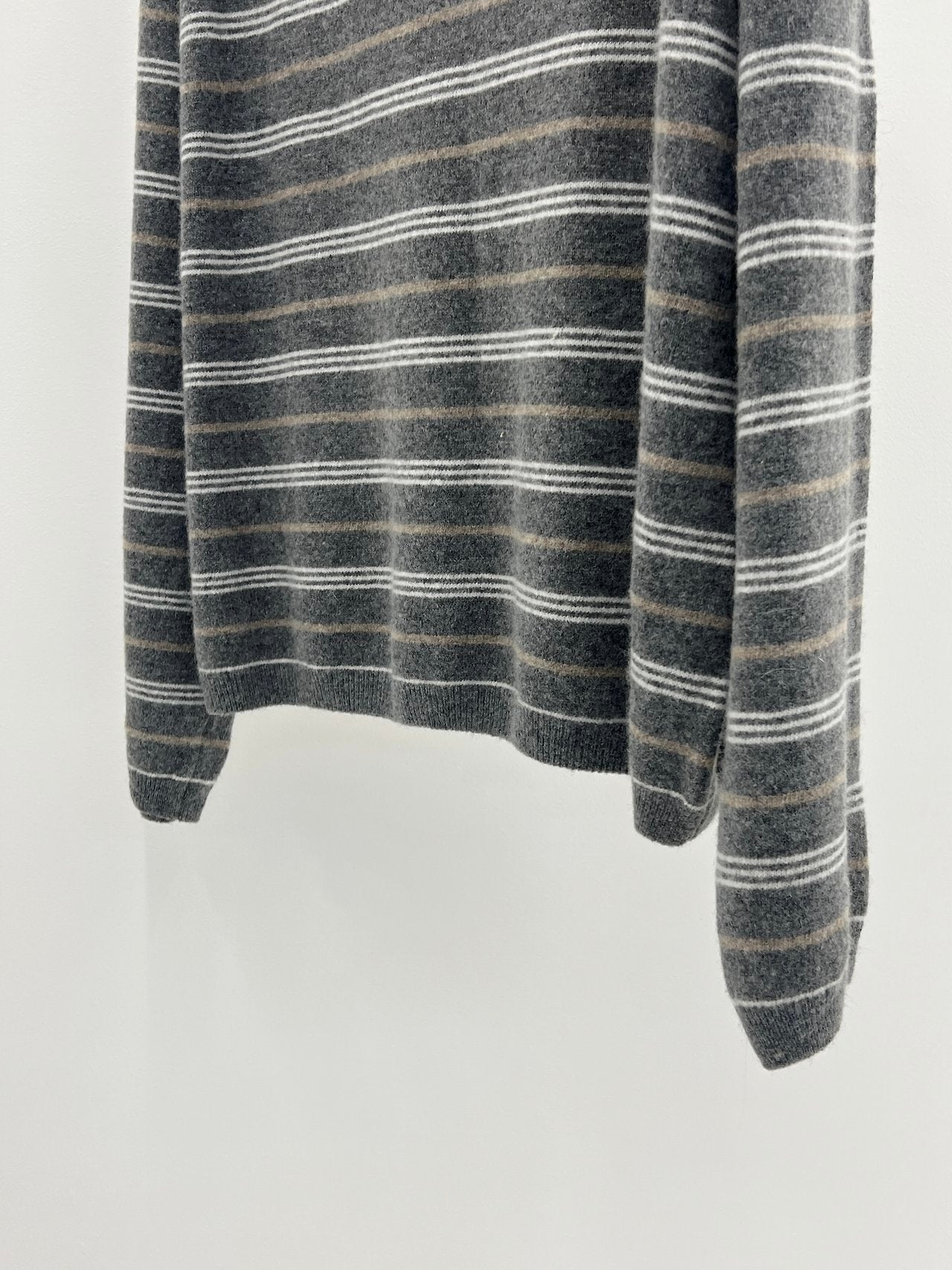 More cashmere stripe knit-2col