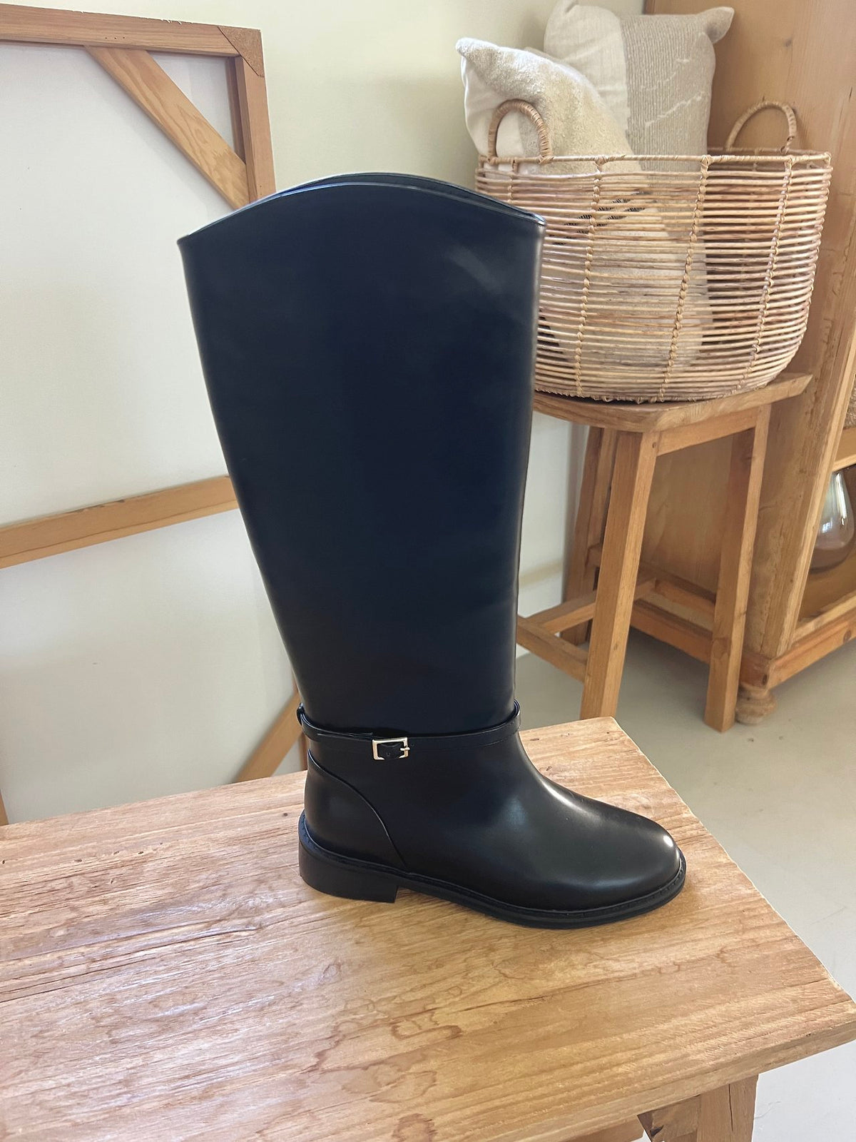 Ankle Detail Long Boots-2col