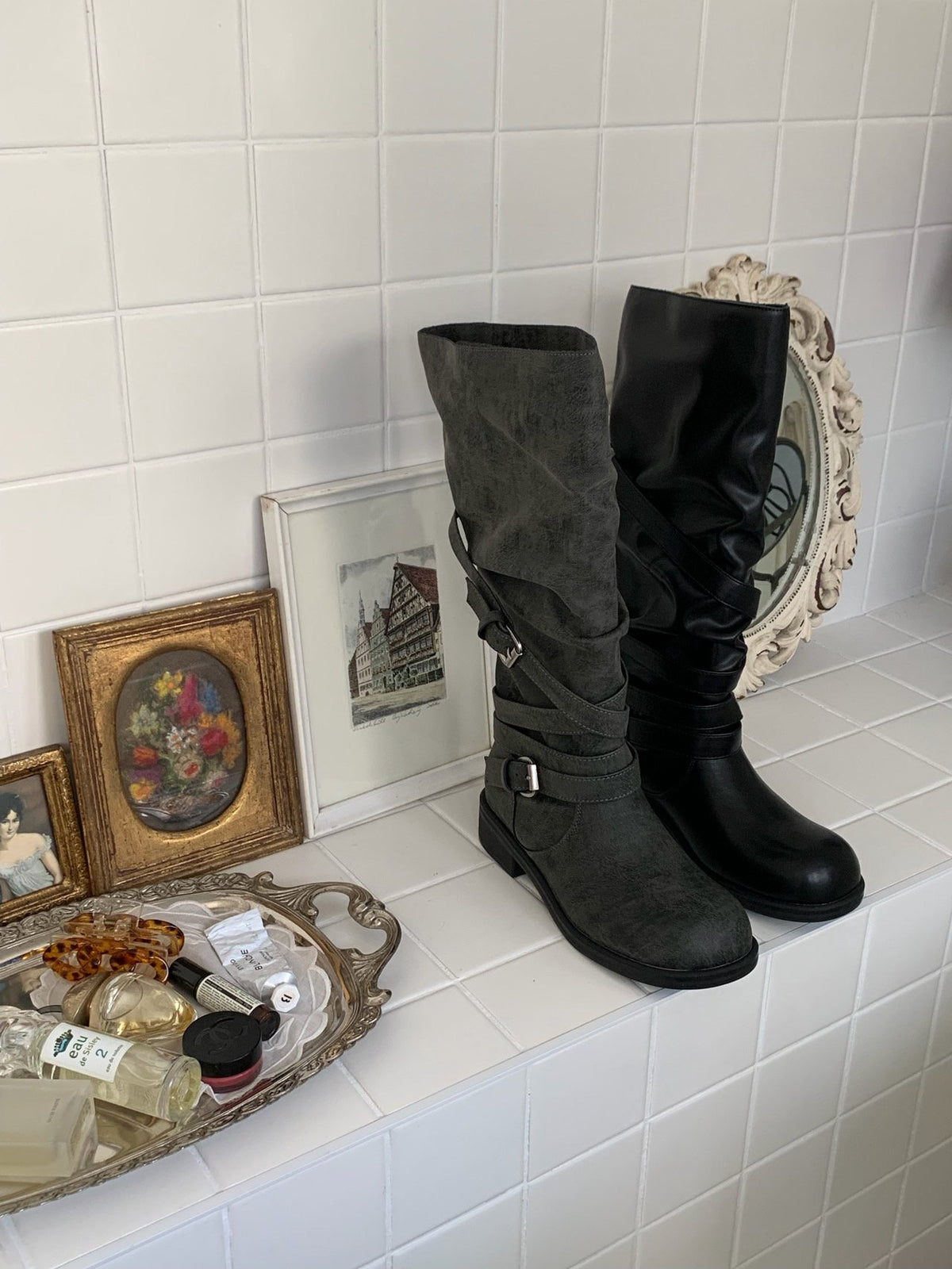 vintage belt boots-2col