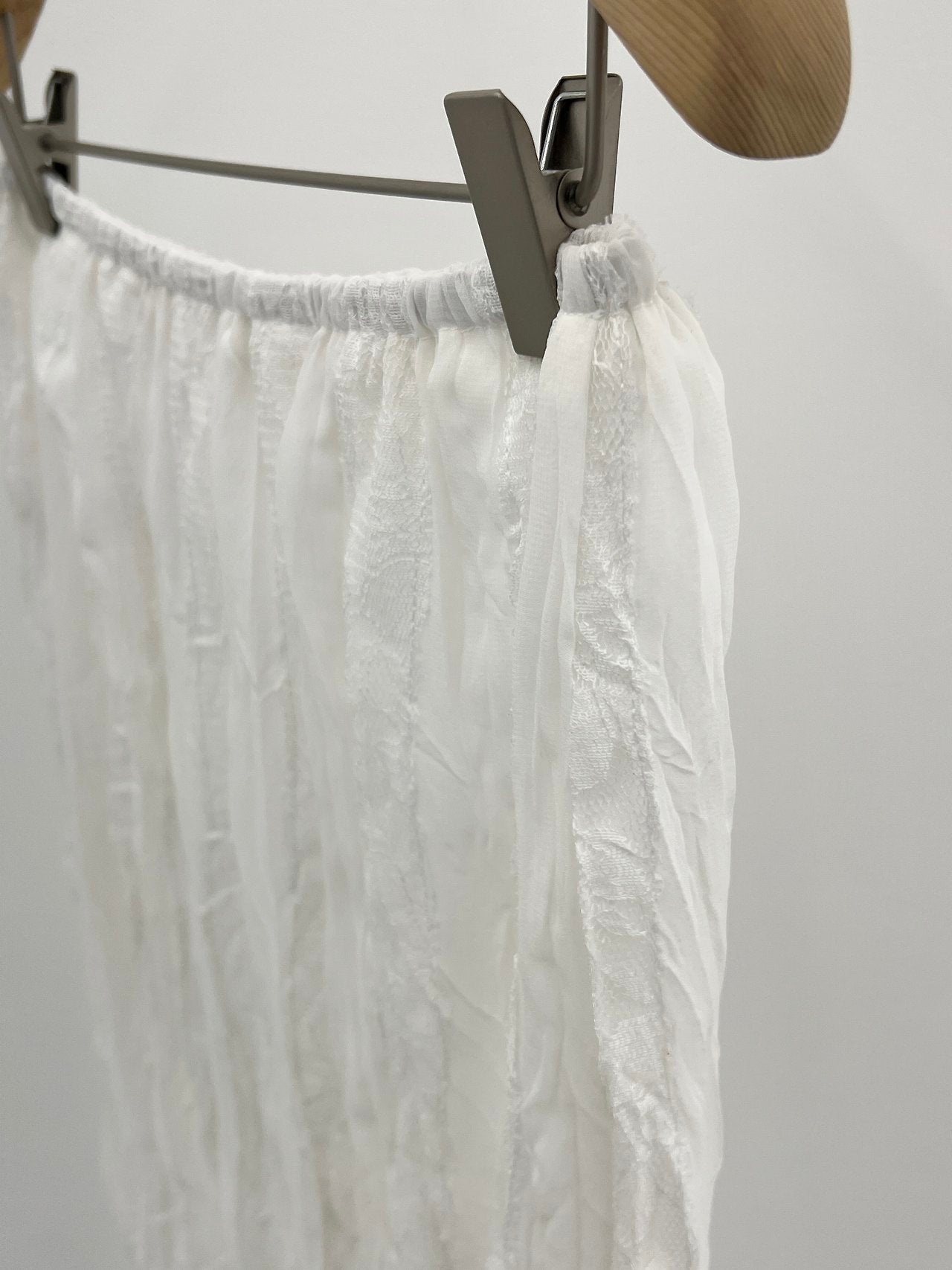 Sofia crinkle banding skirt-2col