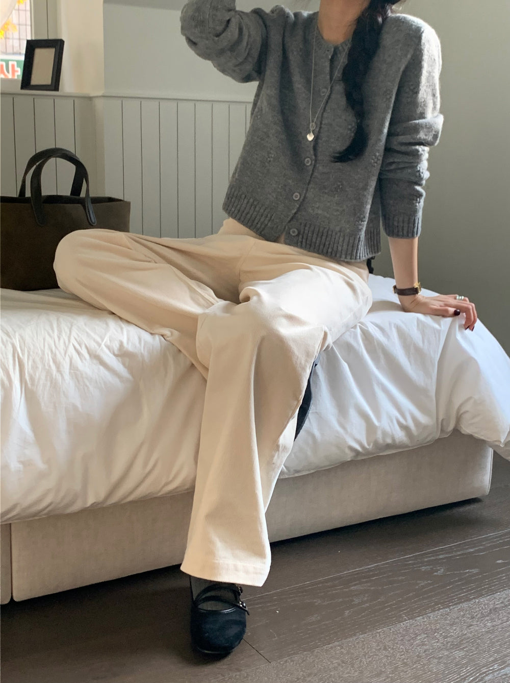 Bubble flower cardigan-2col