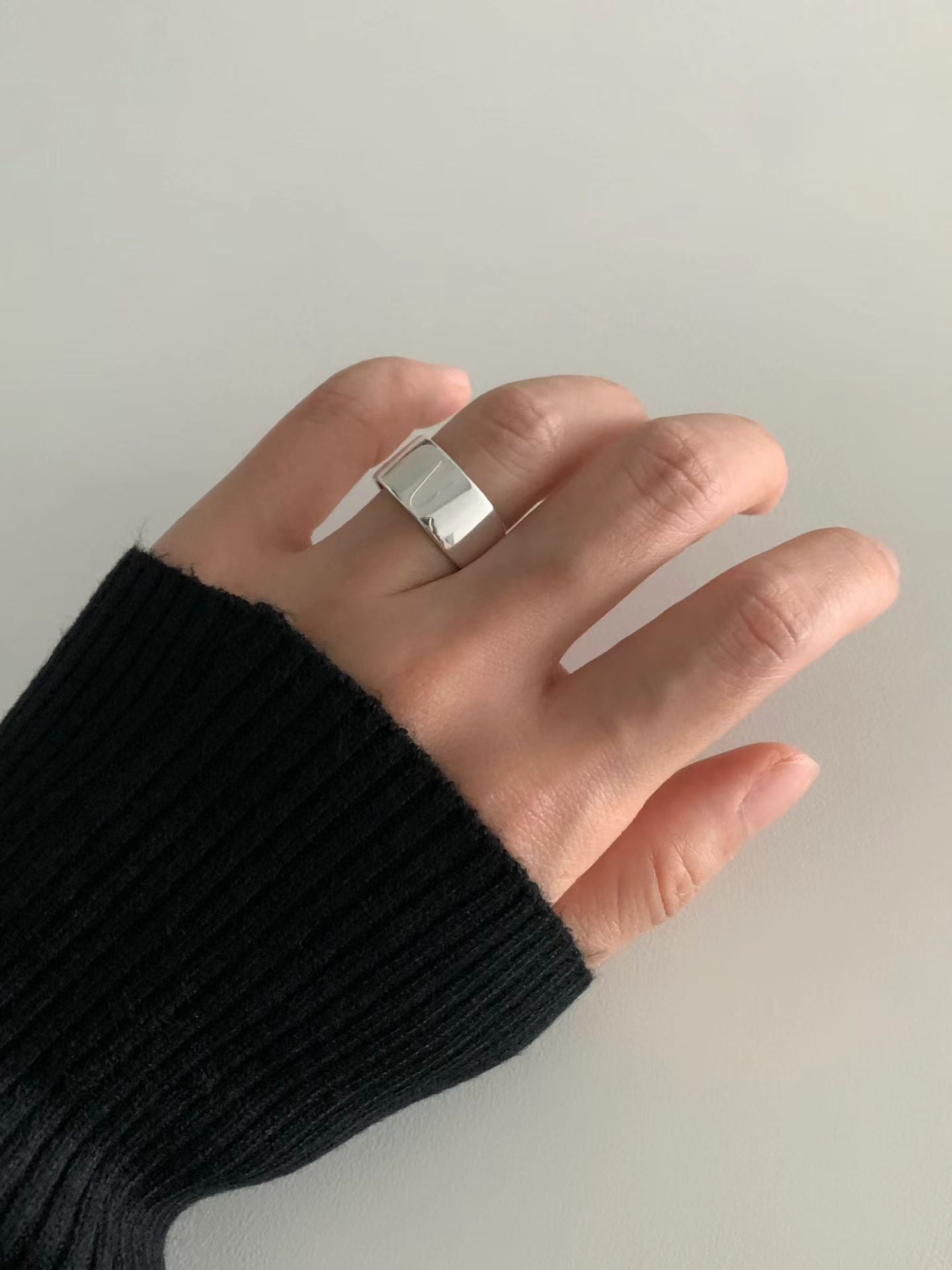 Wide open band ring
