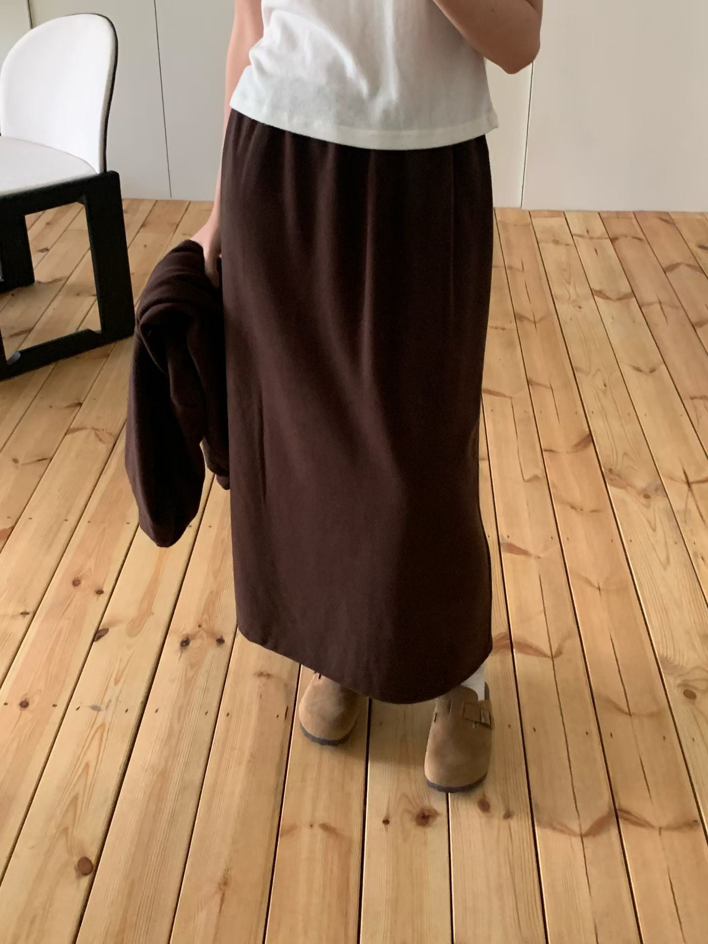 pound gimo long skirt-4col