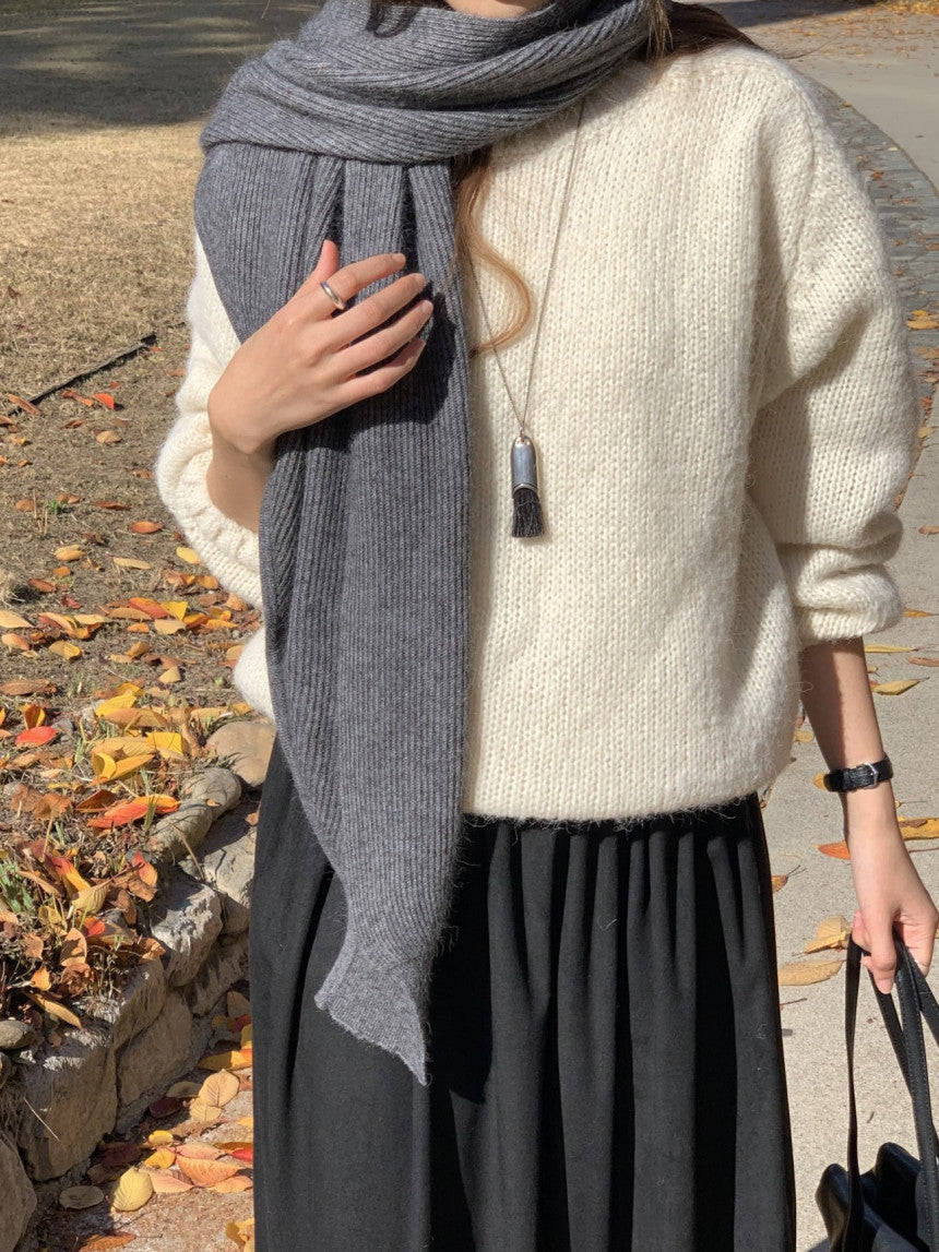 Verona raccoon knit bolero-3col