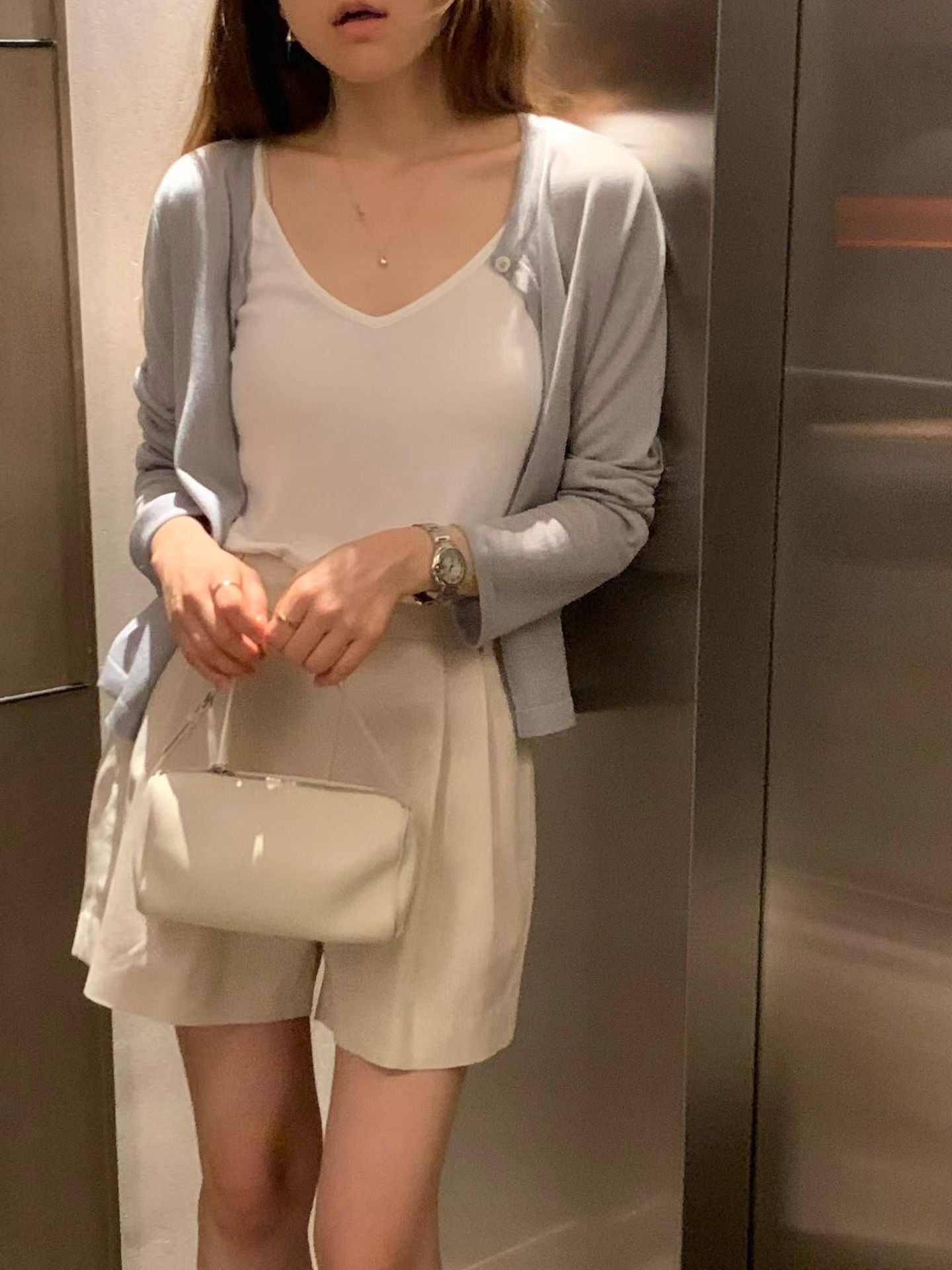 creambeige-s即納 Ounce day two tuck short-3col