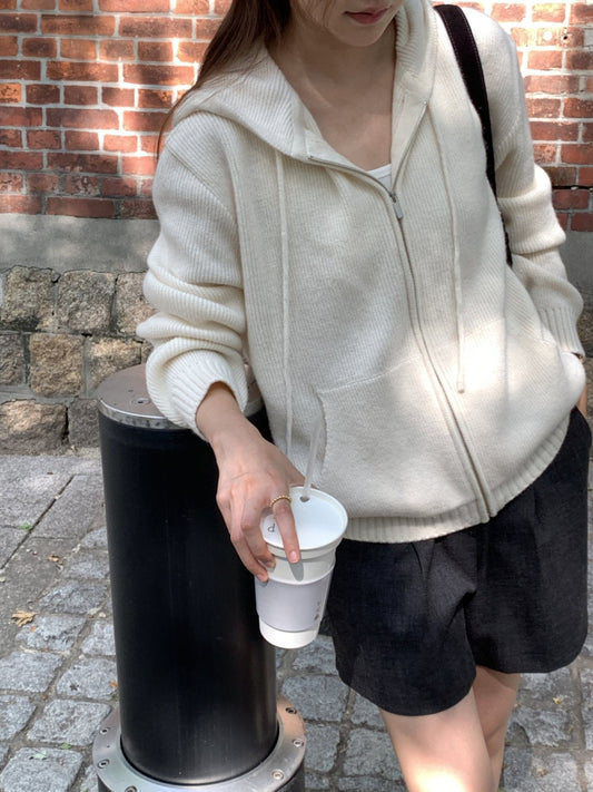Chappelle hoodie zip up cardigan-3col