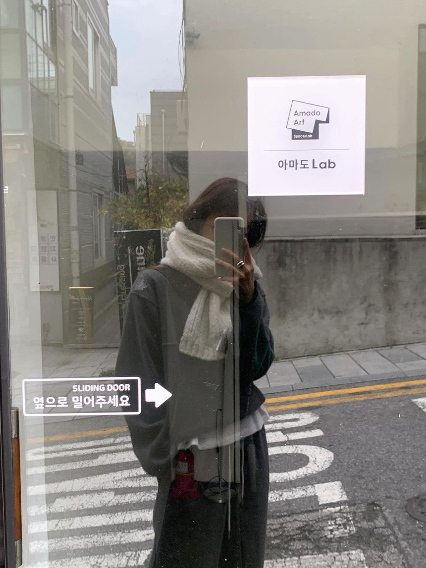 liter baby alpaca boucle muffler-3col