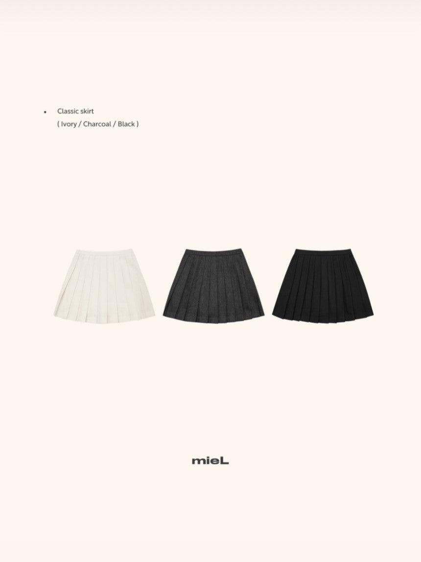 classic wool skirt-3col