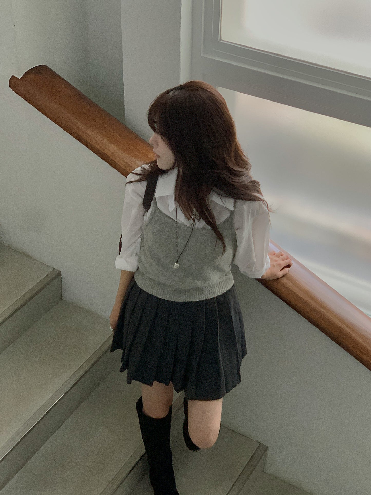 classic wool skirt-3col