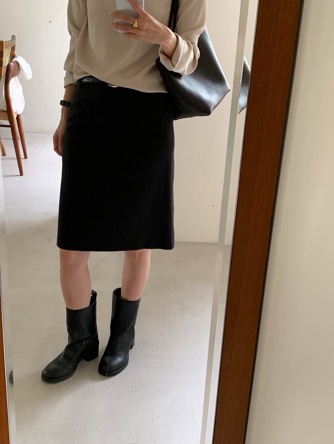 Noel A-line midi skirt-3col