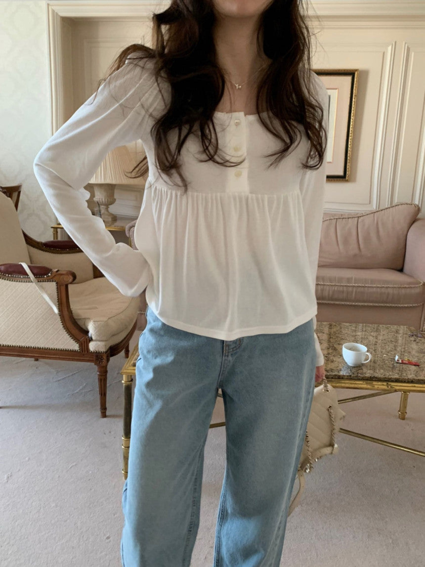 sale ivory即納 en blouse T-2col