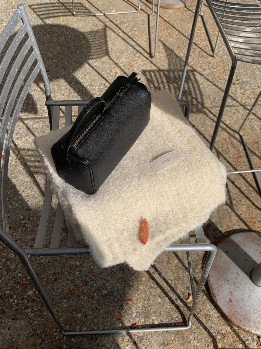 liter baby alpaca boucle muffler-3col