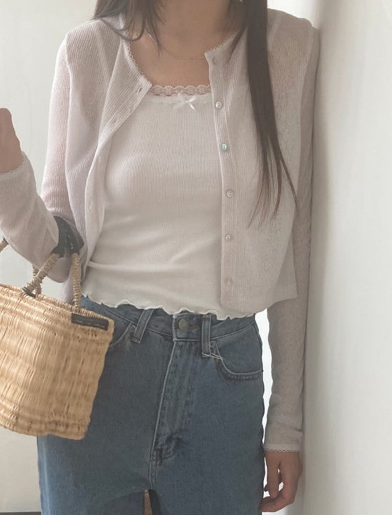 linen lace cardigan-2col