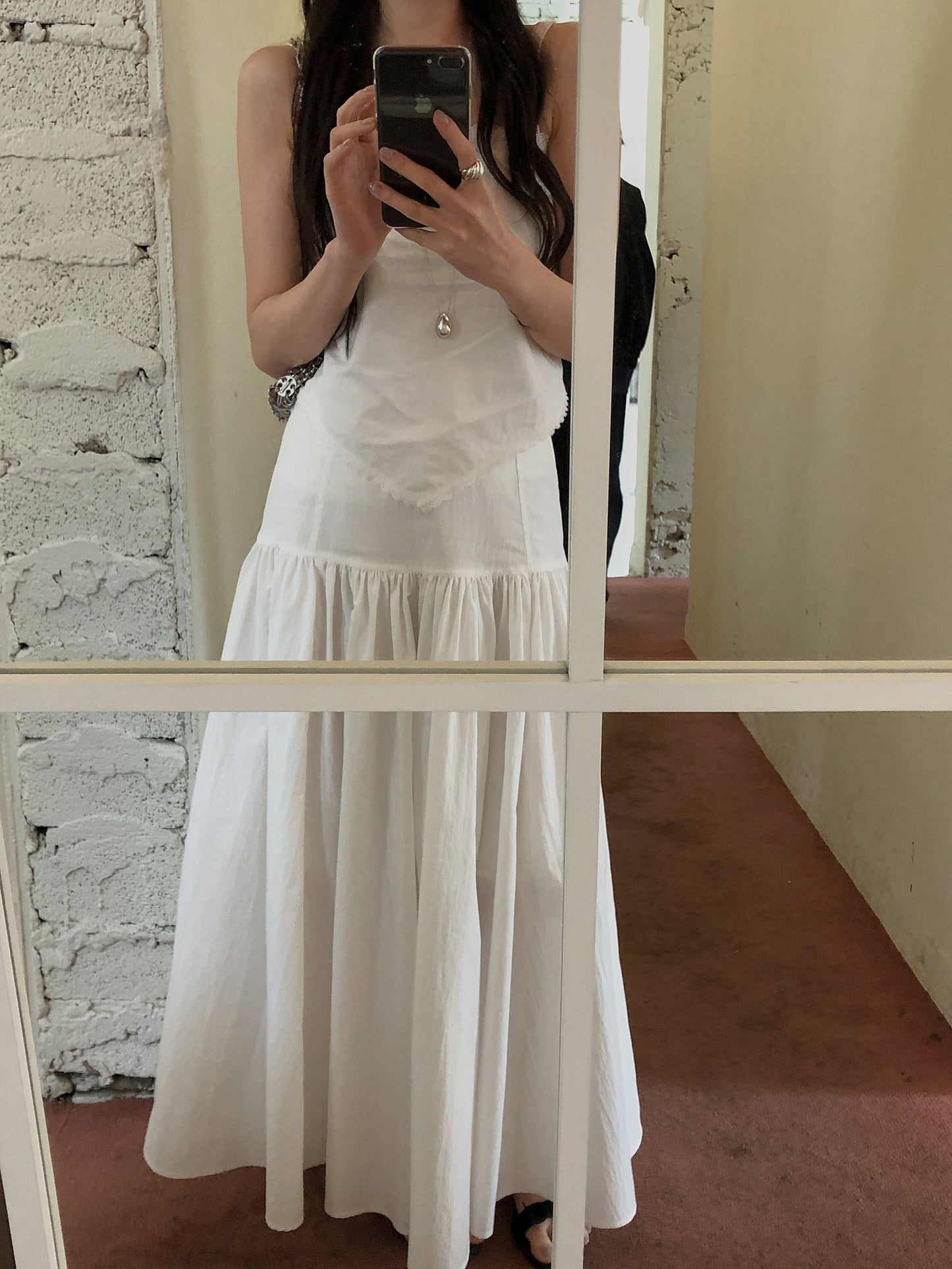 angle scarf&skirt set-2col