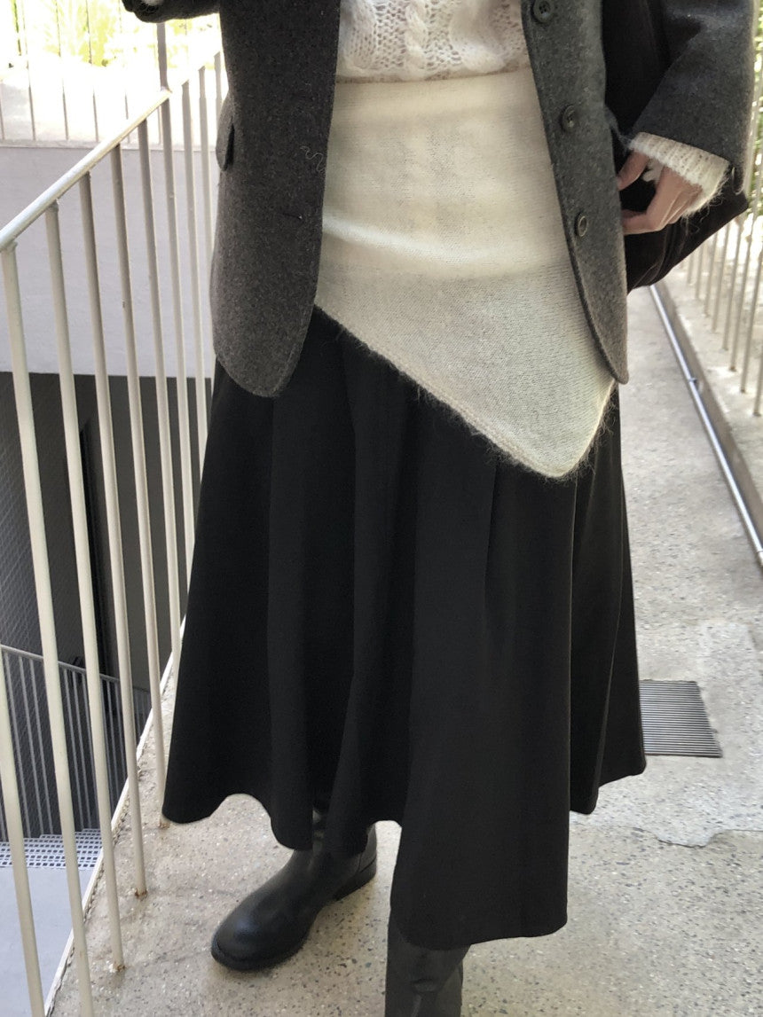 Kid mohair knit scarf-5col