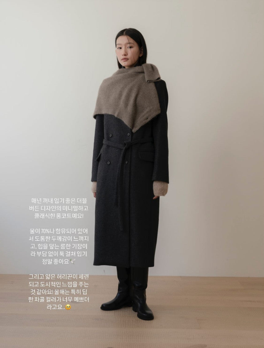 Riz wool double coat-3col