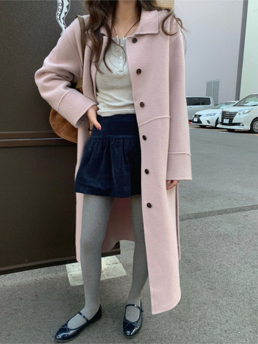 Corduroy frill skirt-2col