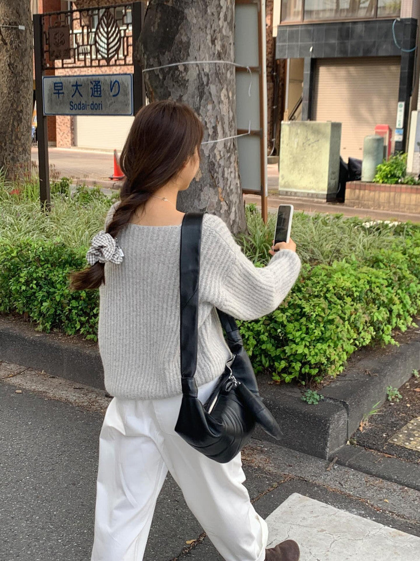 liter daina alpaca v neck knit-3col