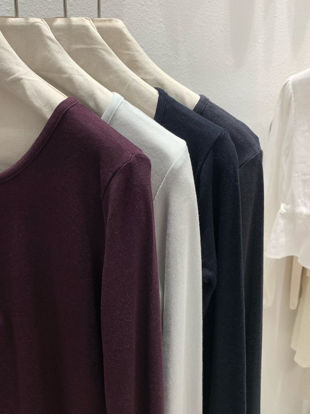Plum long T-4col
