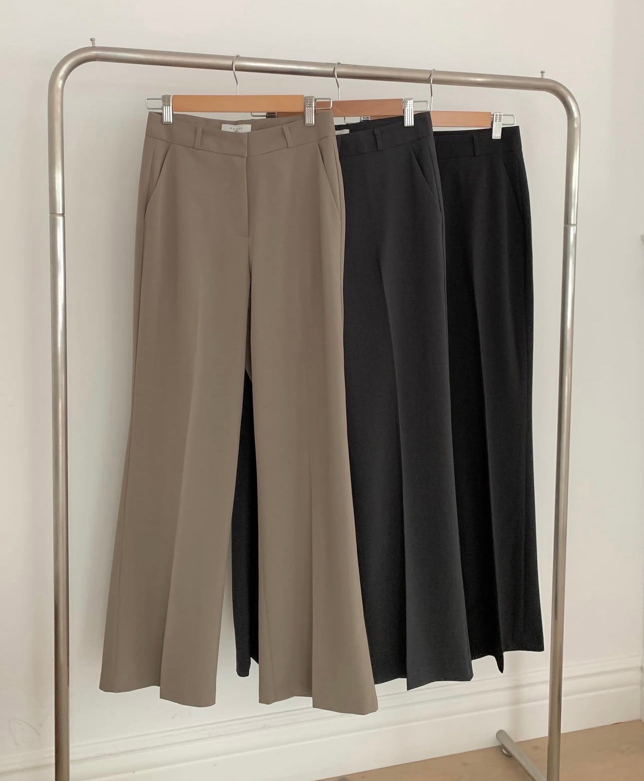 wide bootcut slacks-3col/ショート丈あり