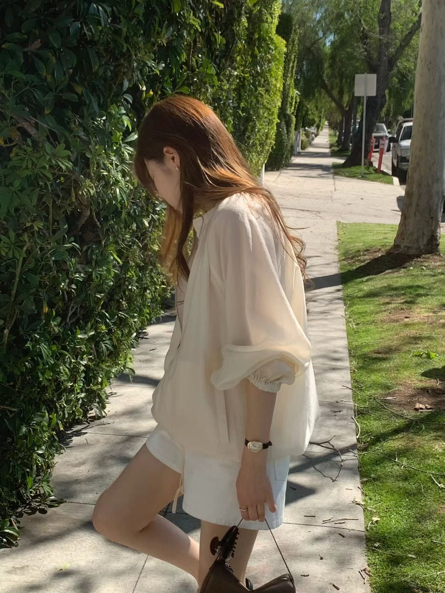 Ounce sheer shirring jumper