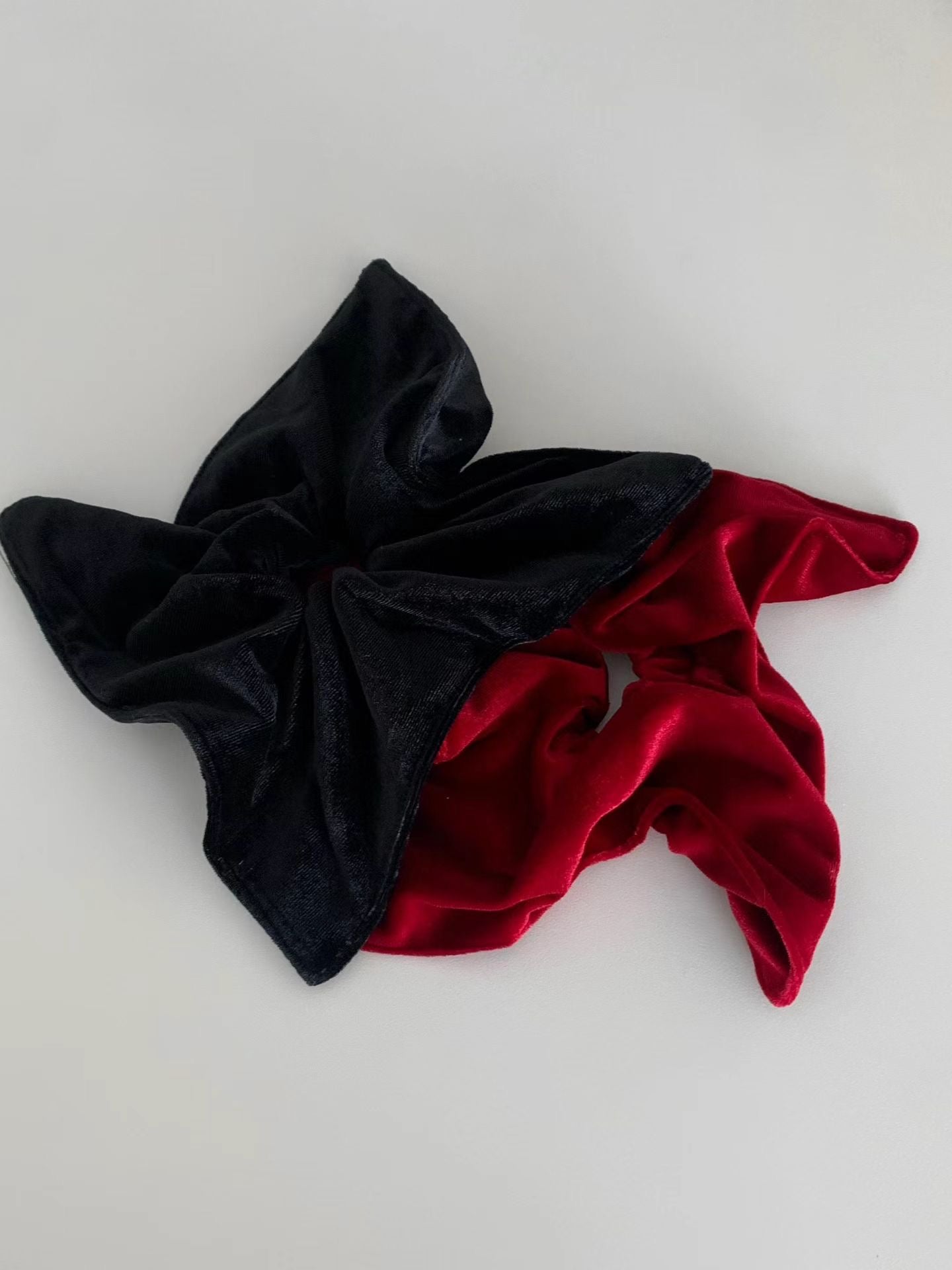 Square velvet scrunchies