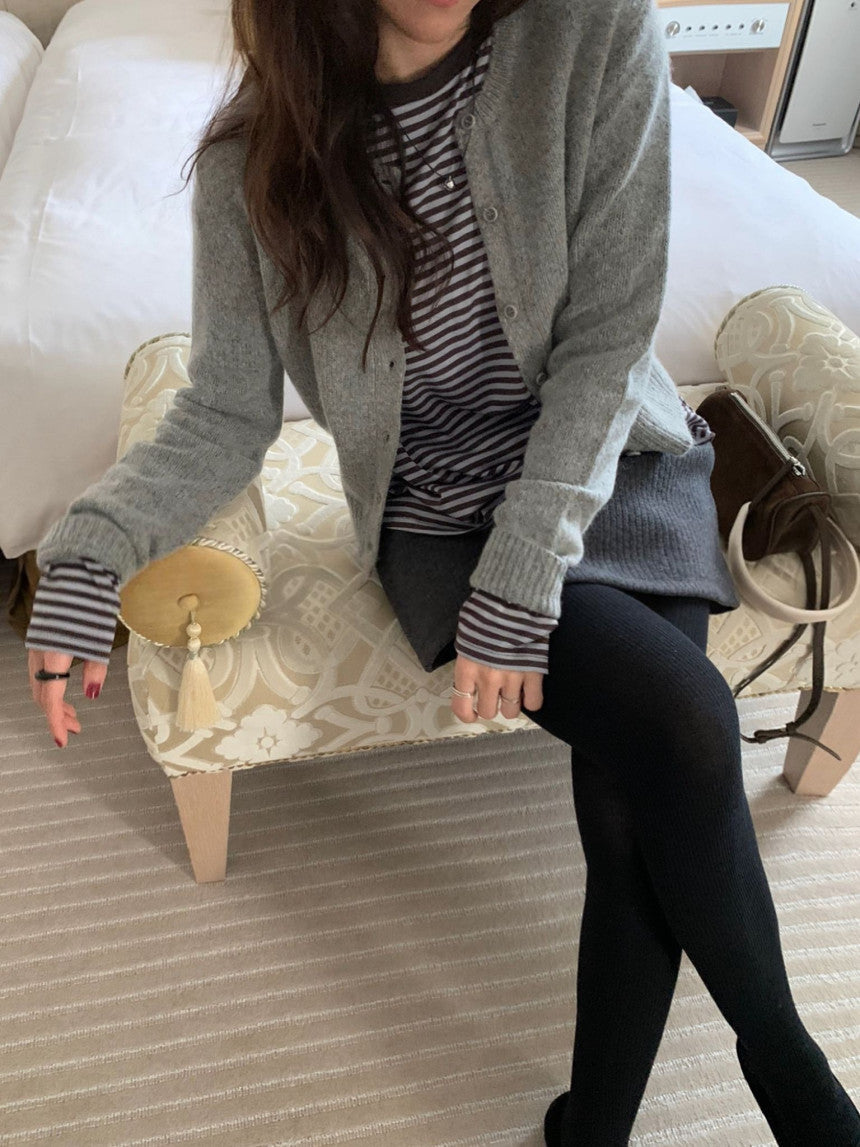 Michelle baby alpaca cardigan-4col