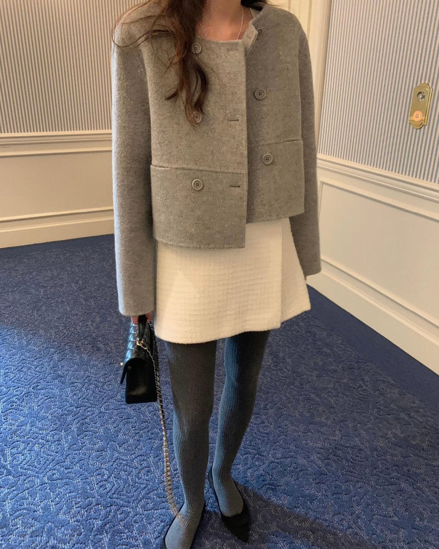 Mini short double handmade coat-3col – LEDAY