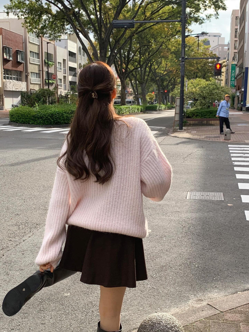 liter daina alpaca v neck knit-3col