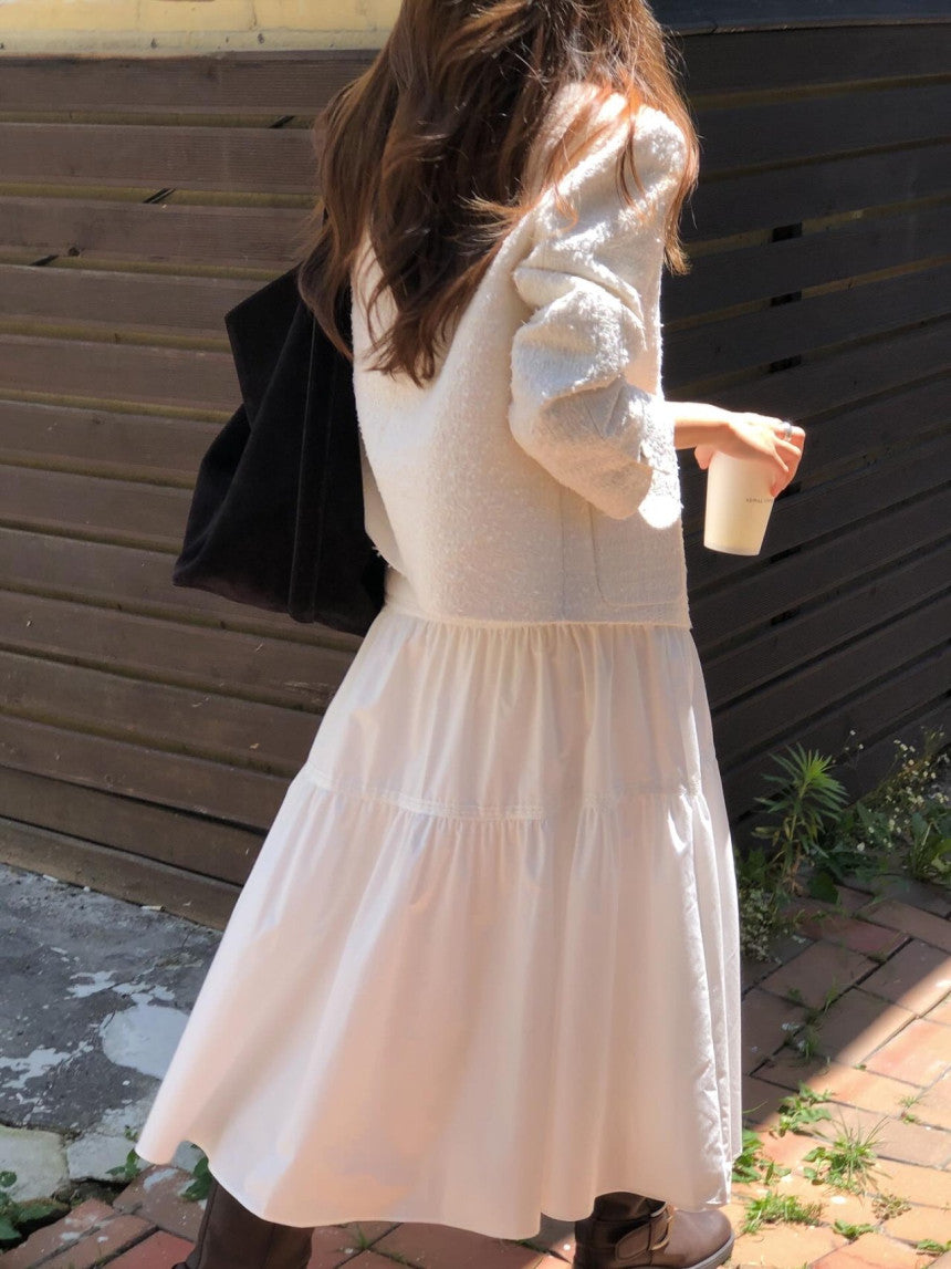 Garden lace full skirt-2col
