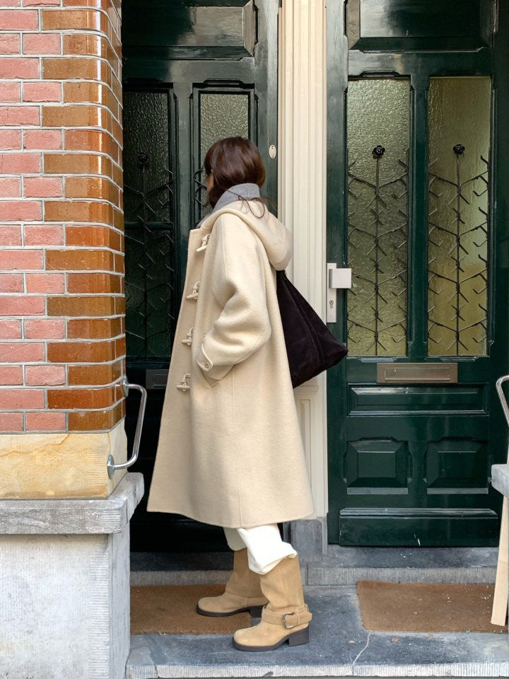 Barnet hood duffle handmade coat-2col