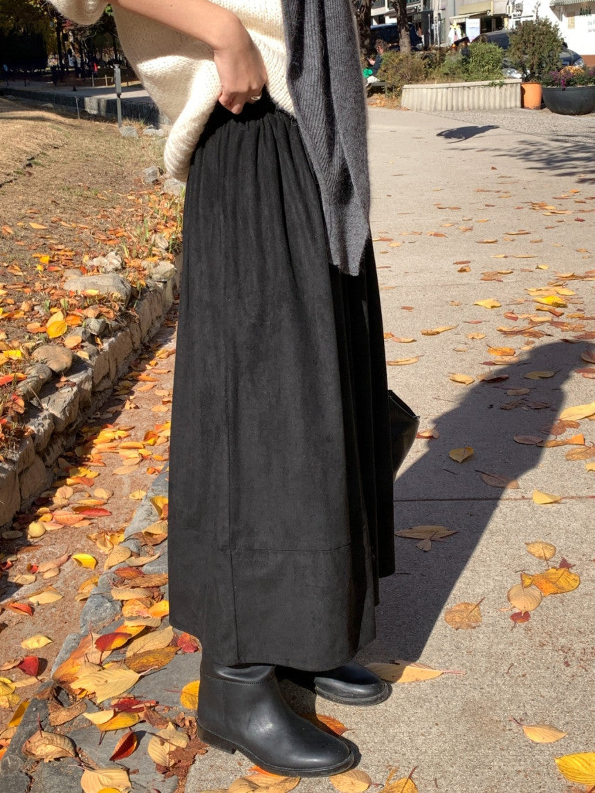 Rue suede flare skirt